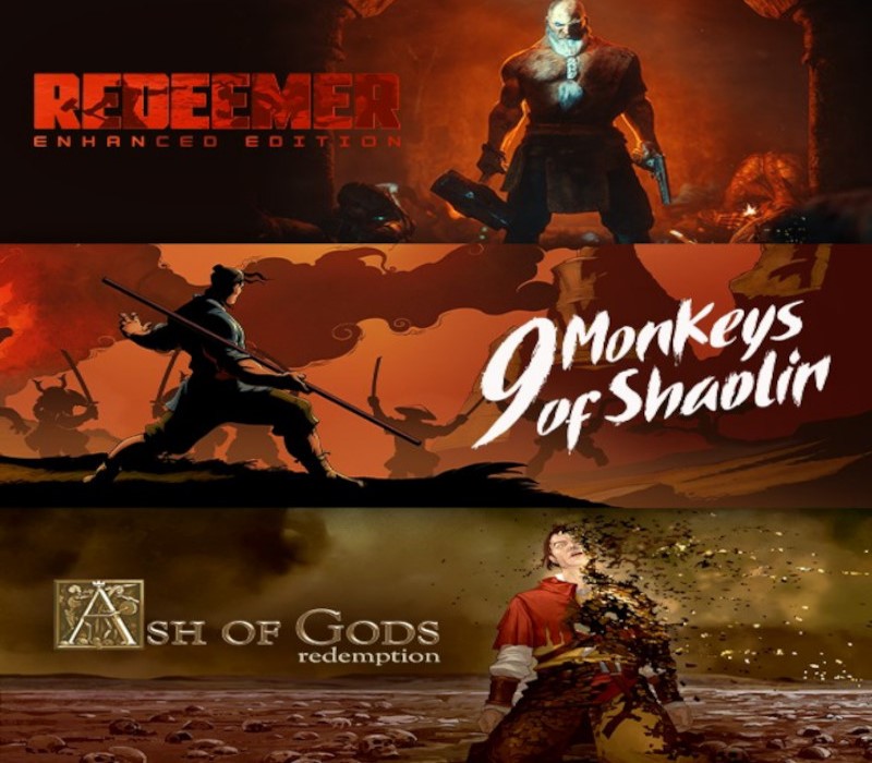 9 Monkeys of Shaolin + Ash of Gods + Redeemer: Bundle EU XBOX One / Xbox Series X|S CD Key Logo