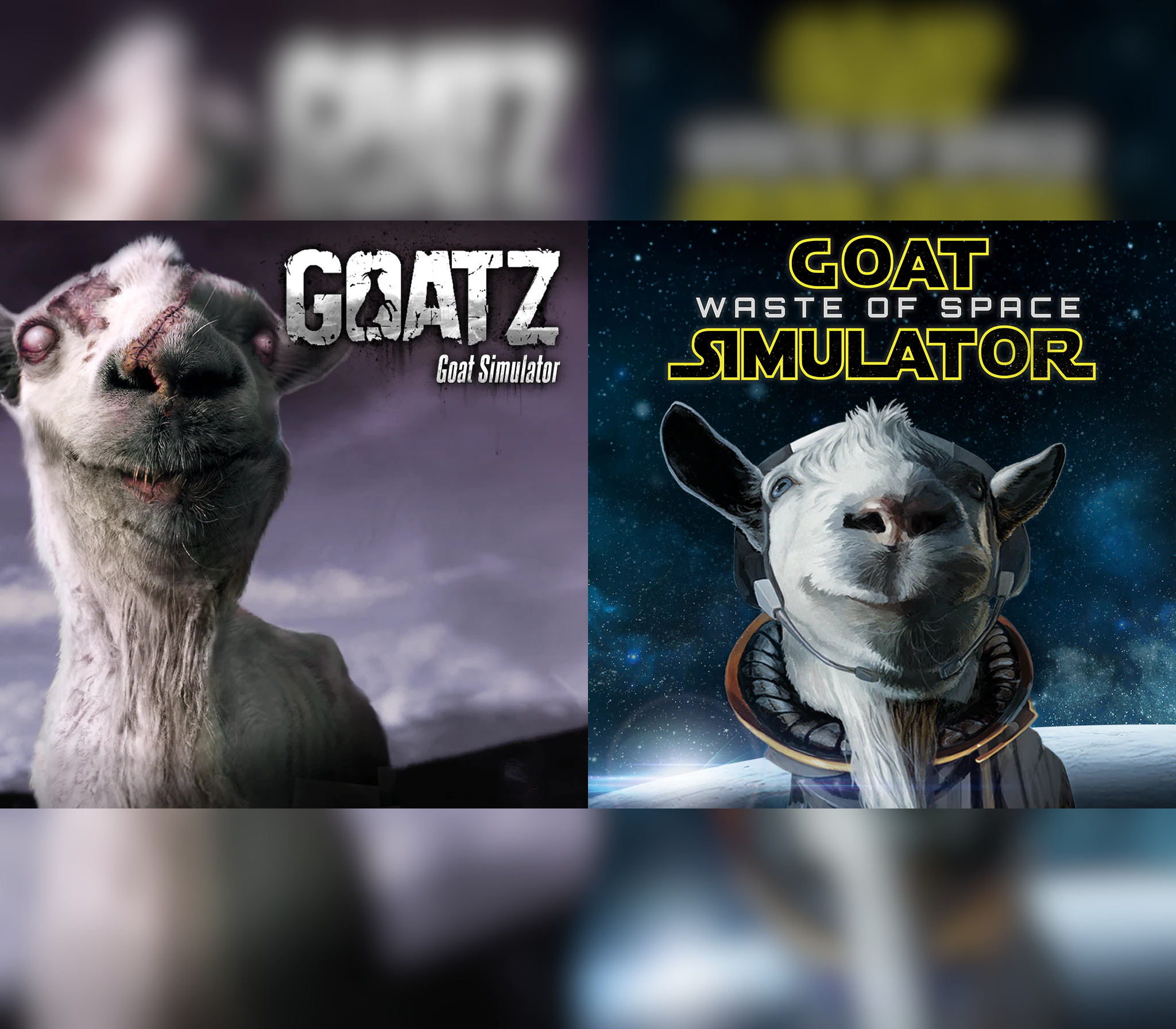 Goat Simulator + Waste of Space DLC + GoatZ DLC Steam CD Key Logo