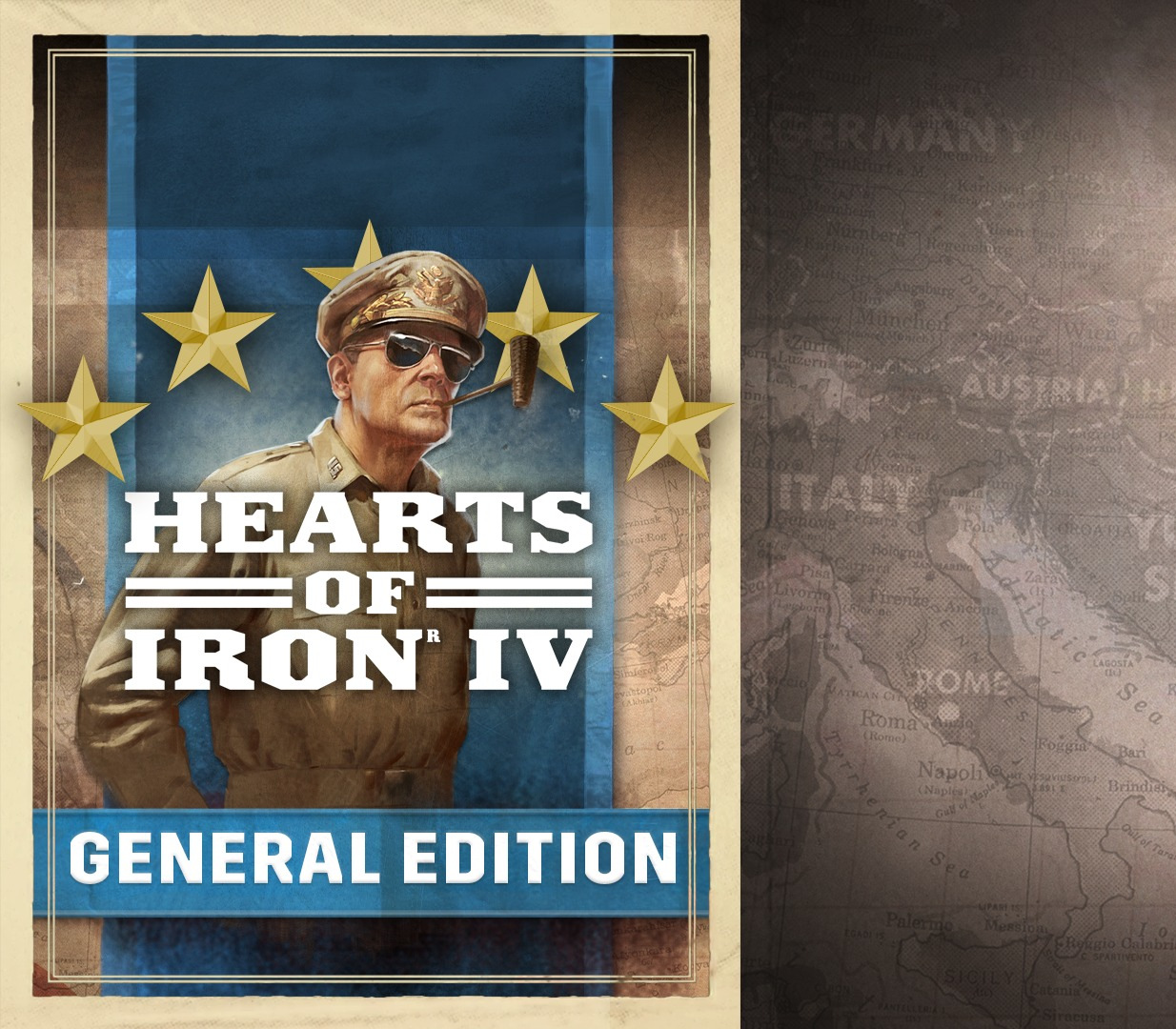 Hearts of Iron IV: General Edition RoW PC Steam CD Key Logo