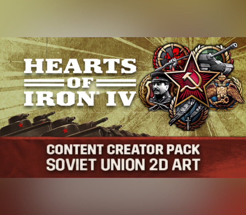 Hearts of Iron IV - Content Creator Pack - Soviet Union 2D Art DLC PC Steam CD Key Logo