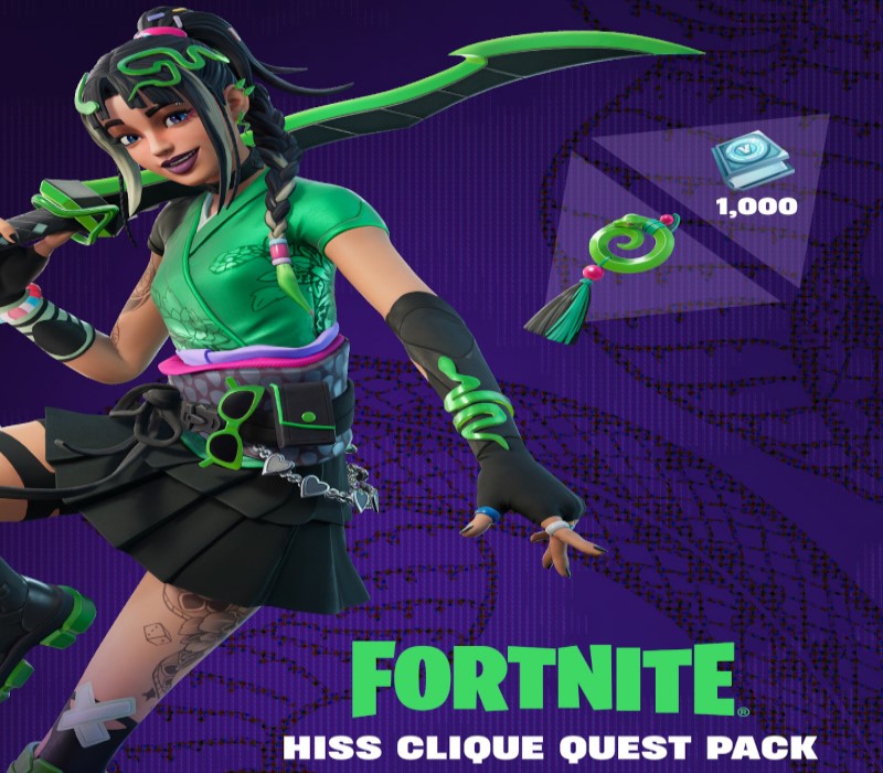 Fortnite - Hiss Clique Quest Pack + 1000 V-Bucks Challenge DLC AR XBOX One / Xbox Series X|S CD Key Logo