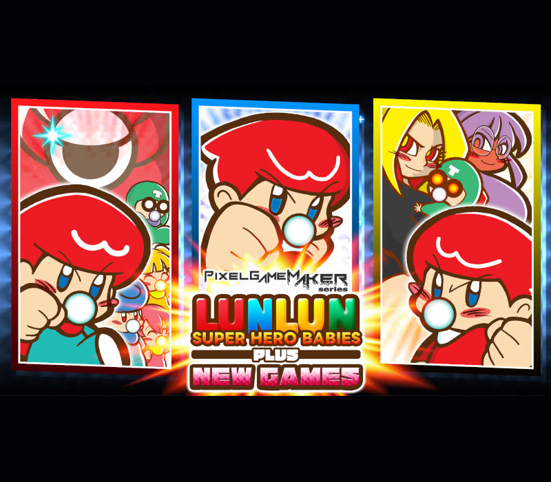 Pixel Game Maker Series LUNLUN SUPER HERO BABIES PLUS NEWGAMES PC Steam CD Key Logo