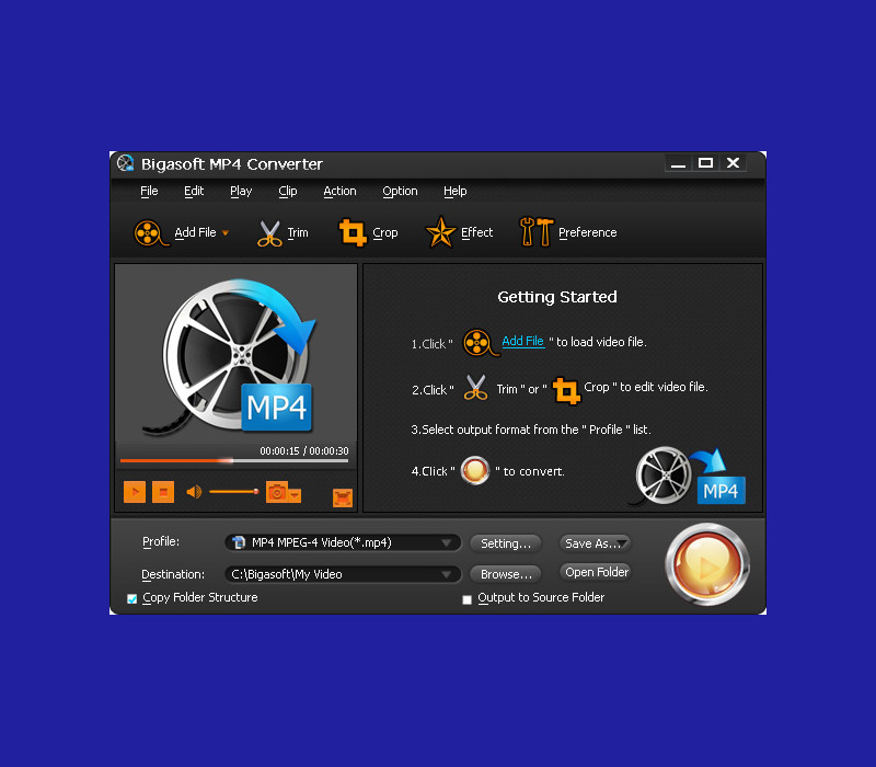 Bigasoft MP4 Converter PC CD Key Logo
