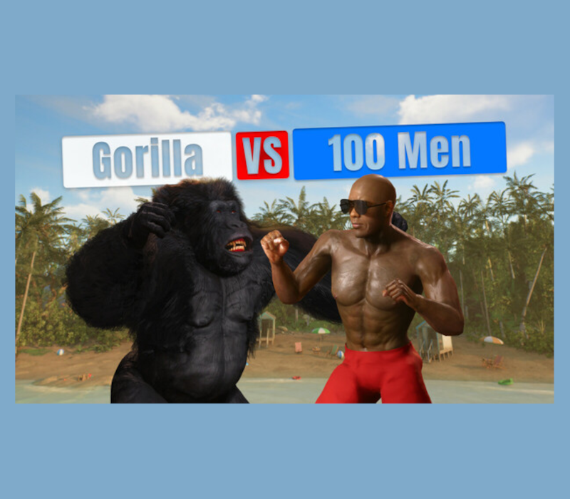 Gorilla Vs 100 Men PC Steam CD Key Logo