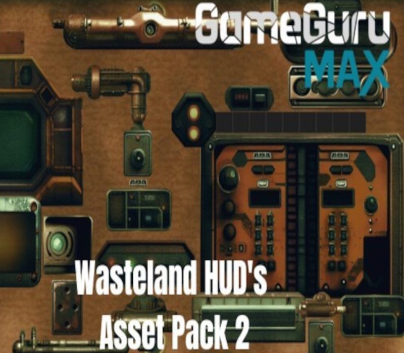 GameGuru MAX Wasteland Asset Pack - HUD's Volume 2 DLC PC Steam CD Key Logo