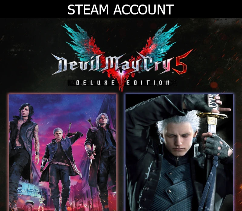 Devil May Cry 5 Deluxe + Vergil RoW PC Steam CD Key Logo
