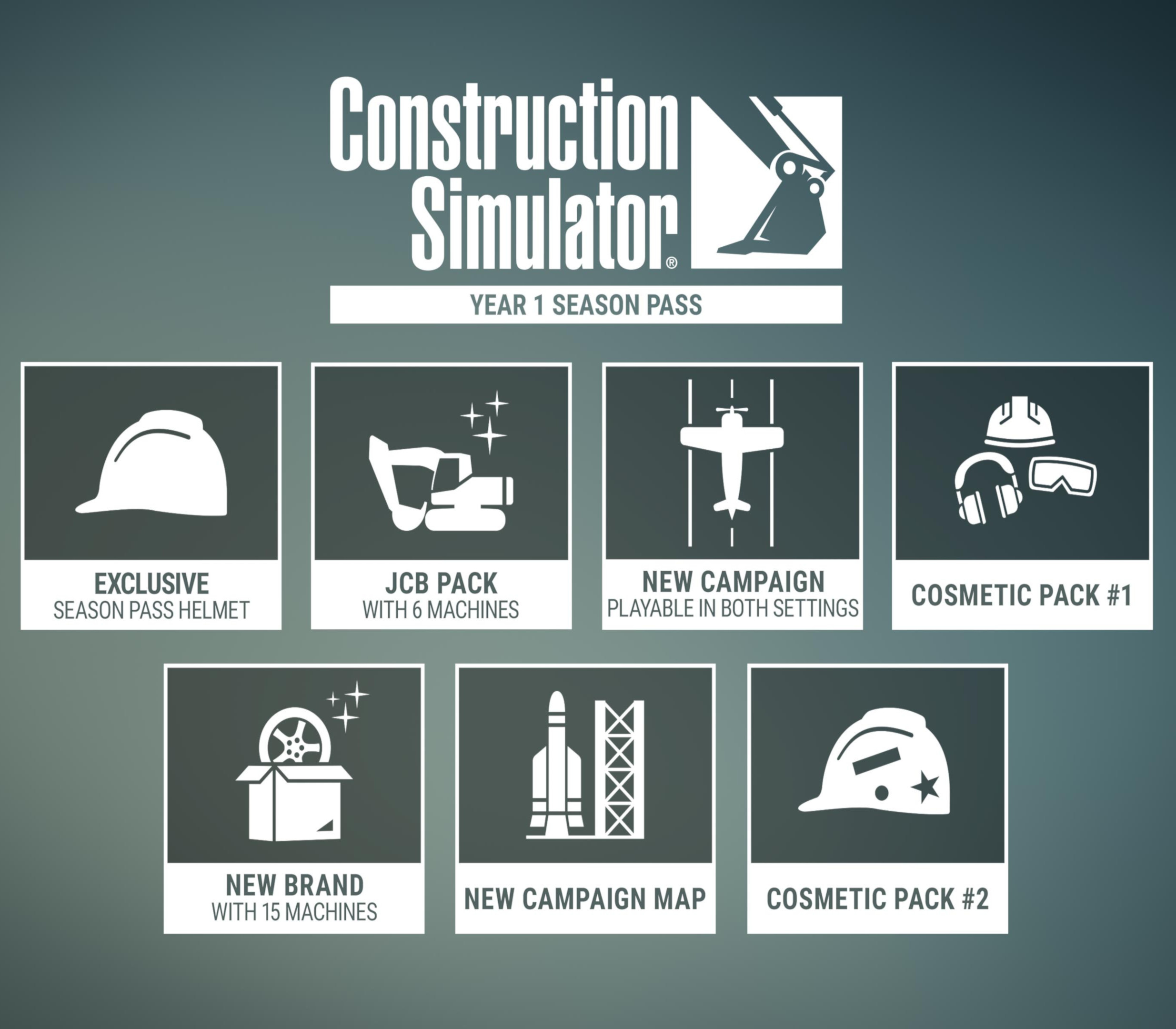 Construction Simulator - Year 1 Season Pass DLC EU PC Steam CD Key Logo