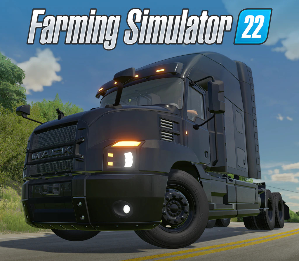 Farming Simulator 22 - Mack Trucks Black Anthem DLC PC Steam CD Key Logo