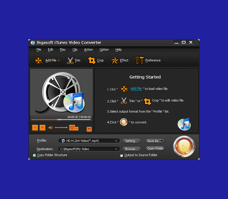 Bigasoft iTunes Video Converter PC CD Key Logo