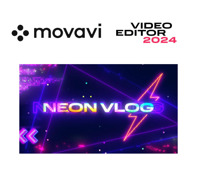 Movavi Video Editor 2024 - Neon Vlog Pack DLC Steam CD Key Logo
