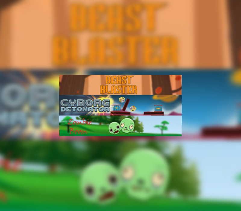 Cyborg Detonator + Zombie Boom + Beast Blaster Steam CD Key Logo