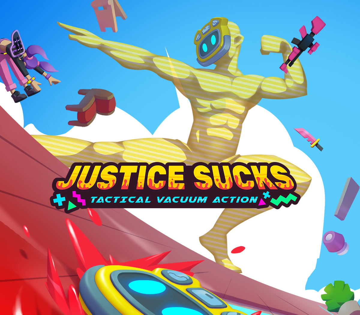 JUSTICE SUCKS: Tactical Vacuum Action EU Steam CD Key Logo