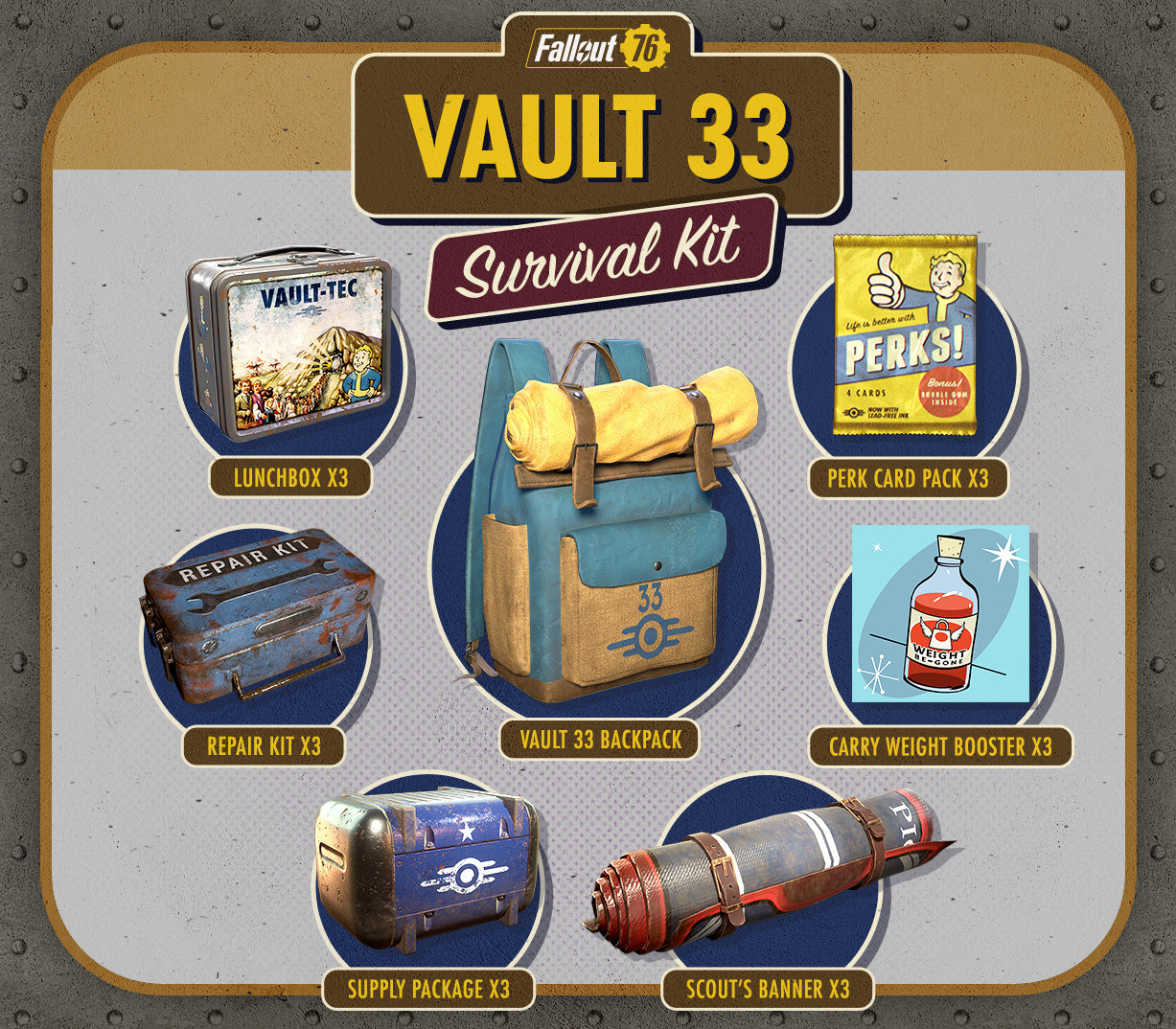 Fallout 76 - Vault 33 Survival Pack DLC XBOX One / Xbox Series X|S CD Key Logo