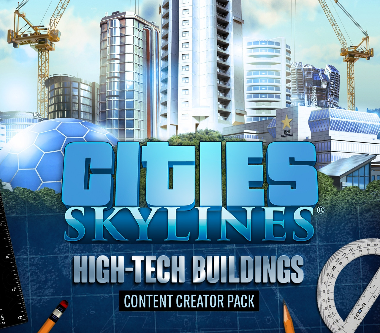 Cities: Skylines - Content Creator Pack: High-Tech Buildings DLC RU VPN Activated Steam CD Key Logo