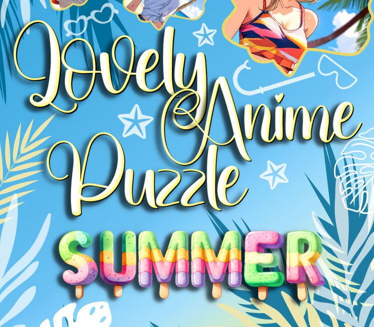 Lovely Anime Puzzle Summer PC Steam CD Key Logo