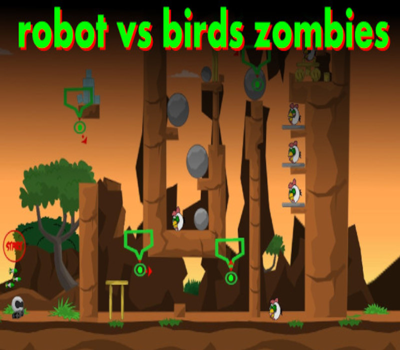 Robot vs Birds Zombies PC Steam CD Key Logo