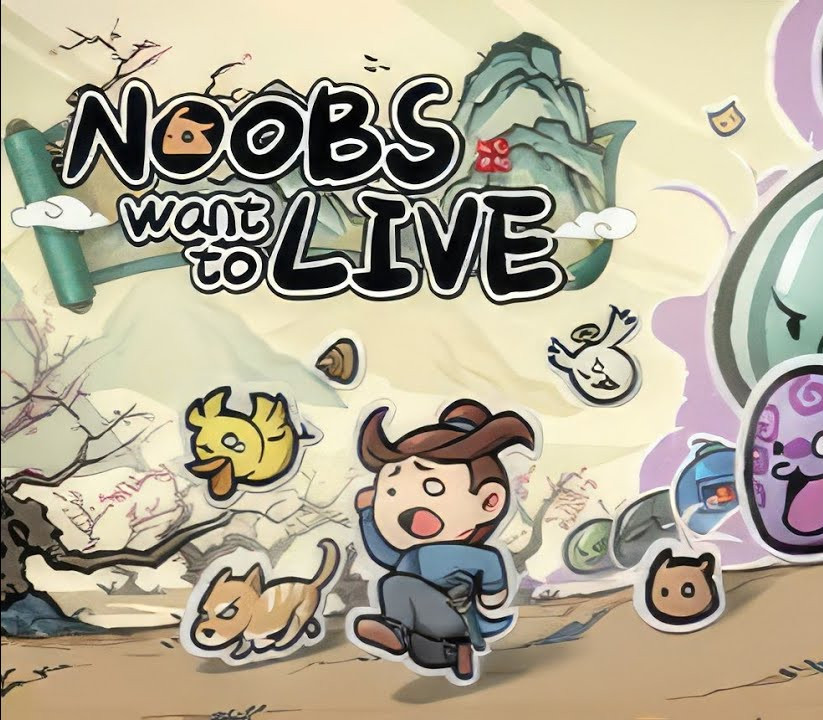 Noobs Want to Live Steam CD Key Logo