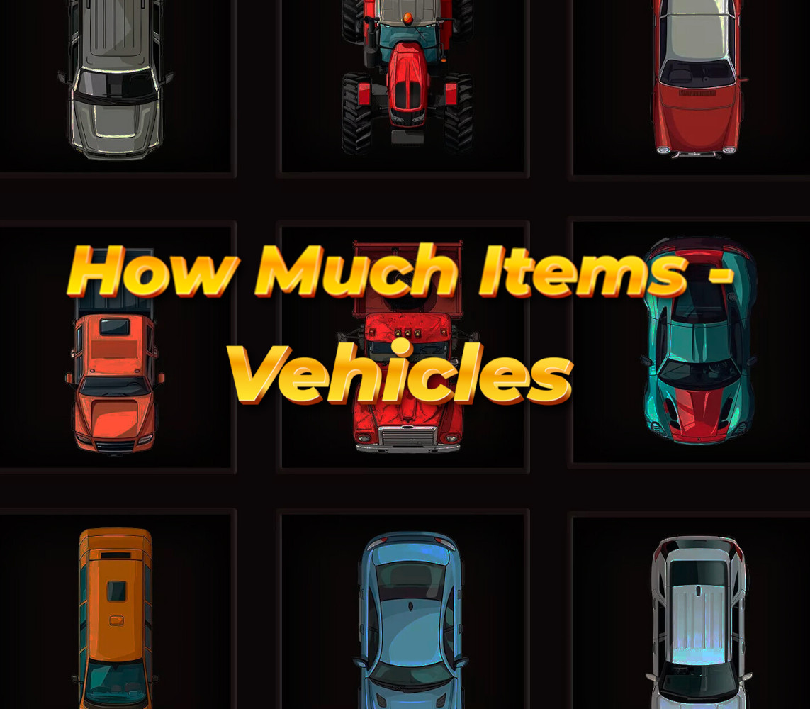 How Much Items: Vehicles PC Steam CD Key Logo