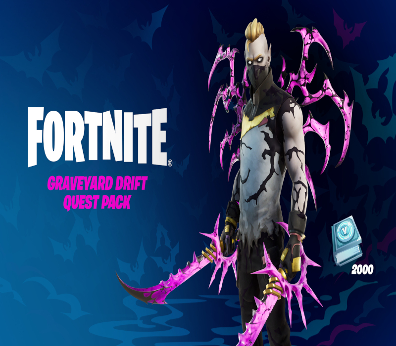 Fortnite - Graveyard Drift Quest Pack + 2000 V-Bucks Challenge AR XBOX One CD Key Logo