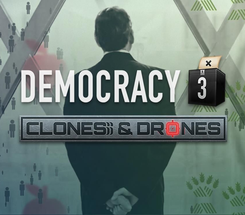 Democracy 3 - Clones and Drones DLC PC Steam CD Key Logo