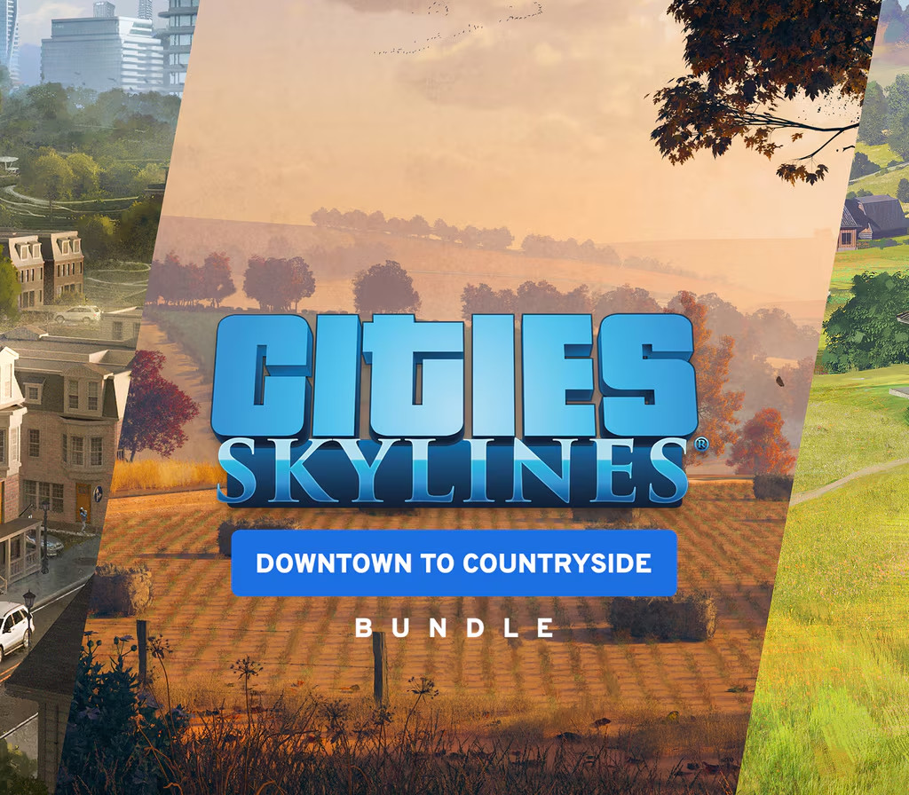 Cities: Skylines - Downtown to Countryside Bundle DLC RoW PC Steam CD Key Logo