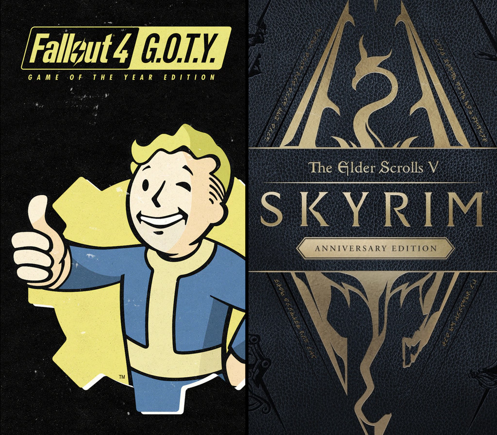 The Elder Scrolls V: Skyrim Anniversary Edition + Fallout 4 G.O.T.Y. US XBOX One / Xbox Series X|S CD Key Logo