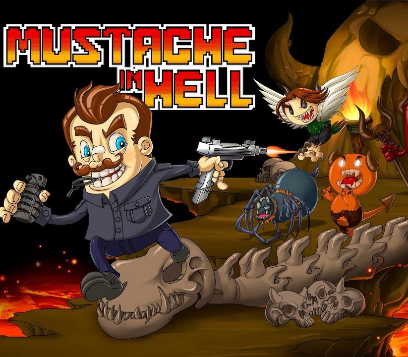 Mustache in Hell Steam CD Key Logo