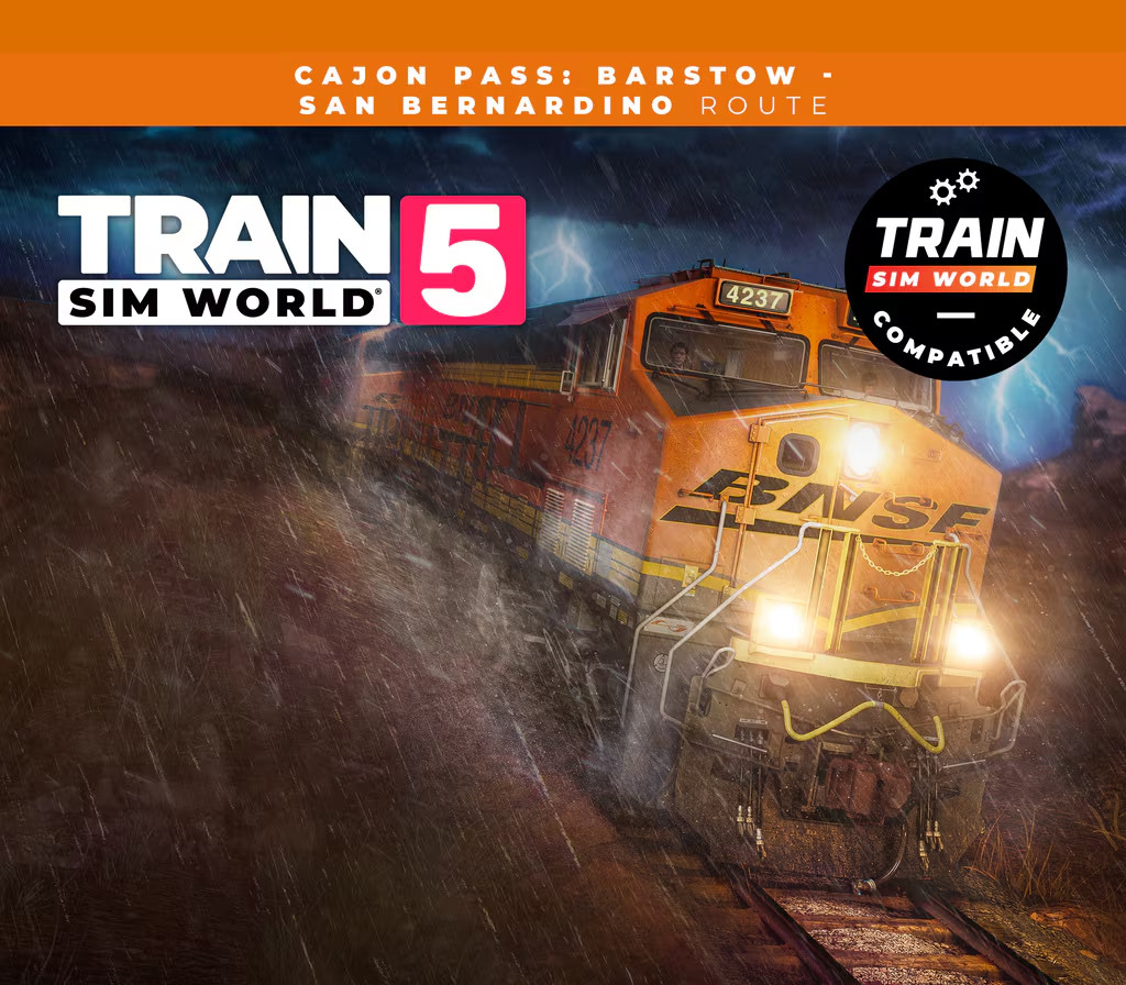 Train Sim World 5: Cajon Pass: Barstow - San Bernardino Route Add-On DLC PC Steam CD Key Logo