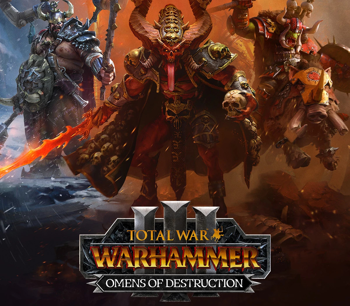 Total War: WARHAMMER III - Omens of Destruction DLC PC Steam CD Key Logo