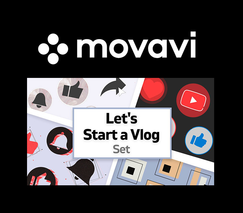 Movavi Slideshow Maker 8 Effects - Let's Start a Vlog Set Steam CD Key Logo