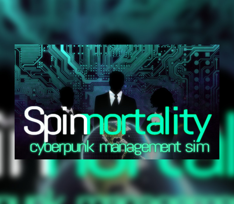 Spinnortality | cyberpunk management sim Steam CD Key Logo