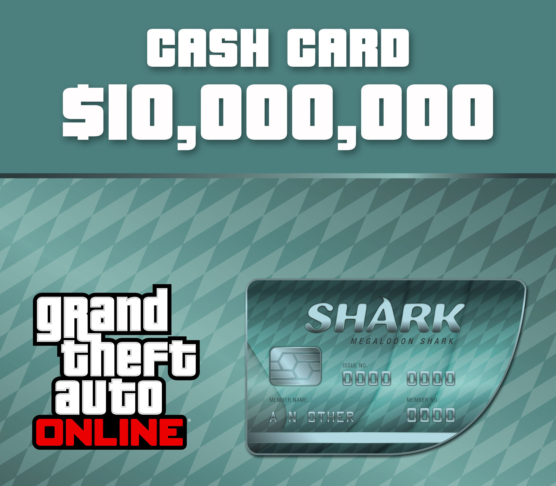 Grand Theft Auto Online - $10,000,000 Megalodon Shark Cash Card XBOX One CD Key Logo