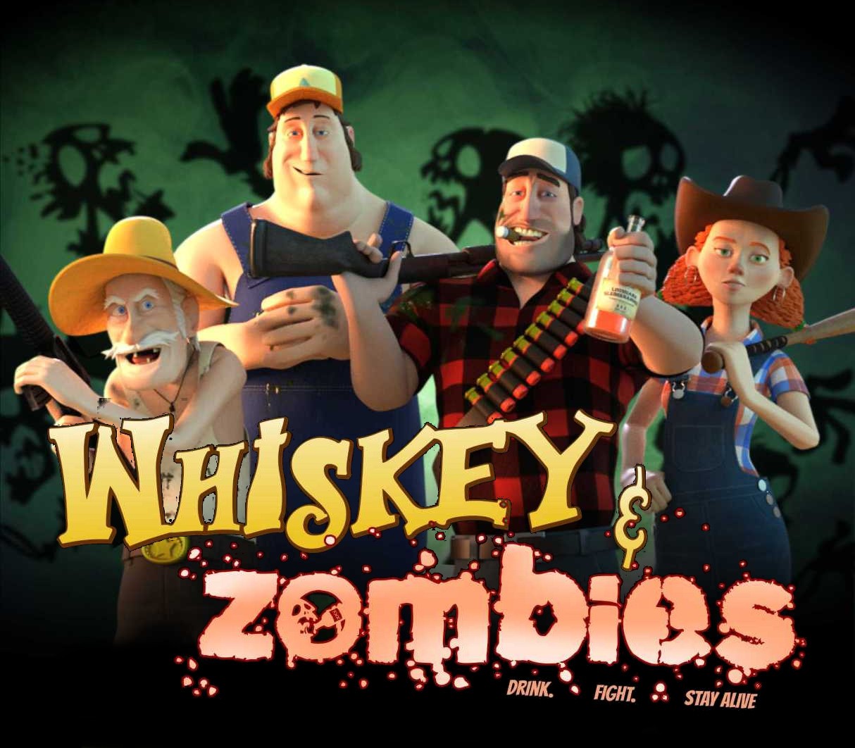 Whiskey & Zombies: The Great Southern Zombie Escape Steam CD Key Logo