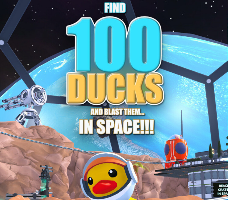 Find 100 Ducks and Blast Them...IN SPACE!!! PC Steam CD Key Logo
