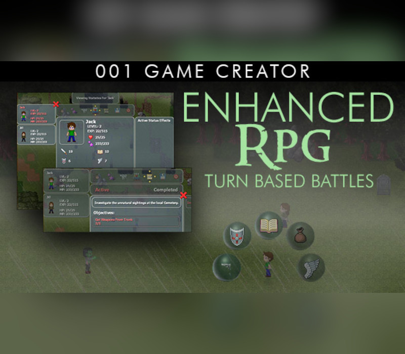 001 Game Creator - Enhanced RPG (Turn-Based Battles) DLC Steam CD Key Logo