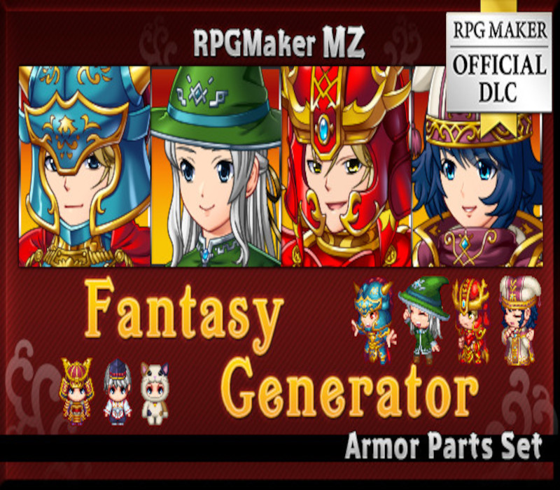 RPG MAKER MZ - Fantasy Generator - Armor Parts Set DLC PC Steam CD Key Logo