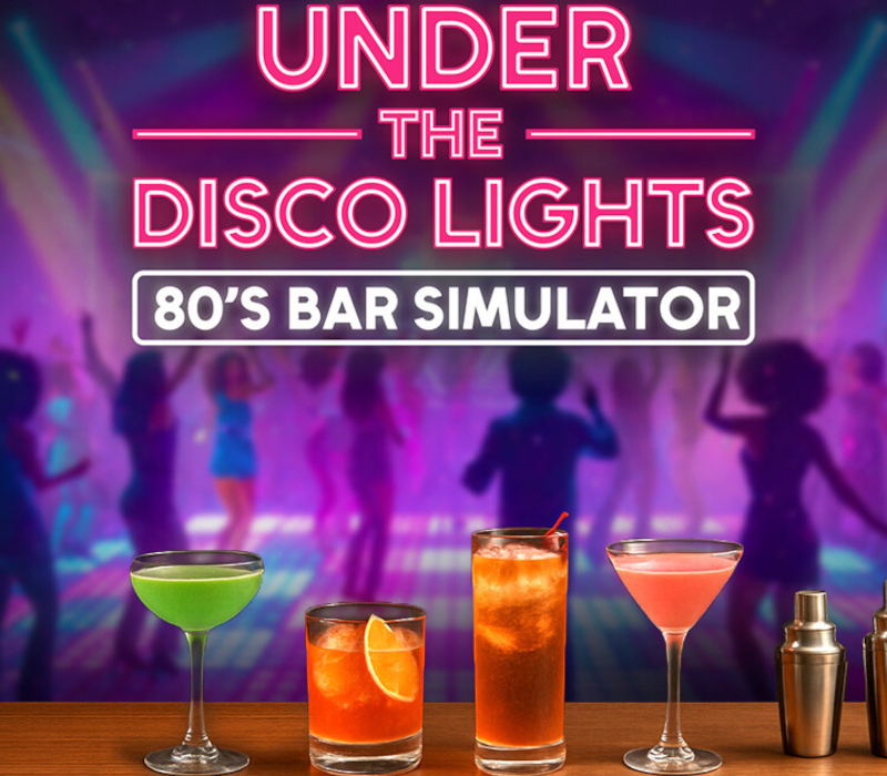 Under the Disco Lights - 80's Bar Simulator PC Steam CD Key Logo
