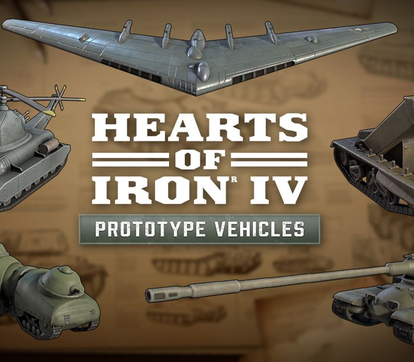 Hearts of Iron IV - Prototype Vehicles DLC RoW PC Steam CD Key Logo