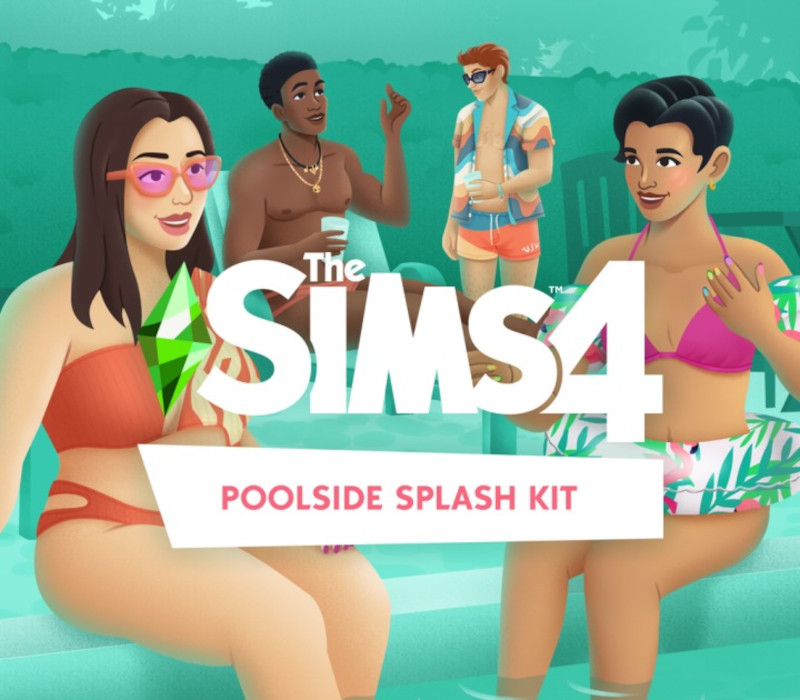 The Sims 4 - Poolside Splash Kit DLC EA App CD Key Logo