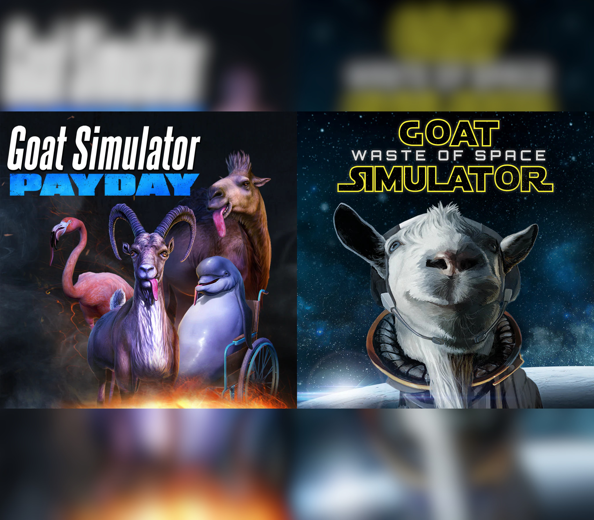 Goat Simulator + Waste of Space DLC + PAYDAY DLC Steam CD Key Logo