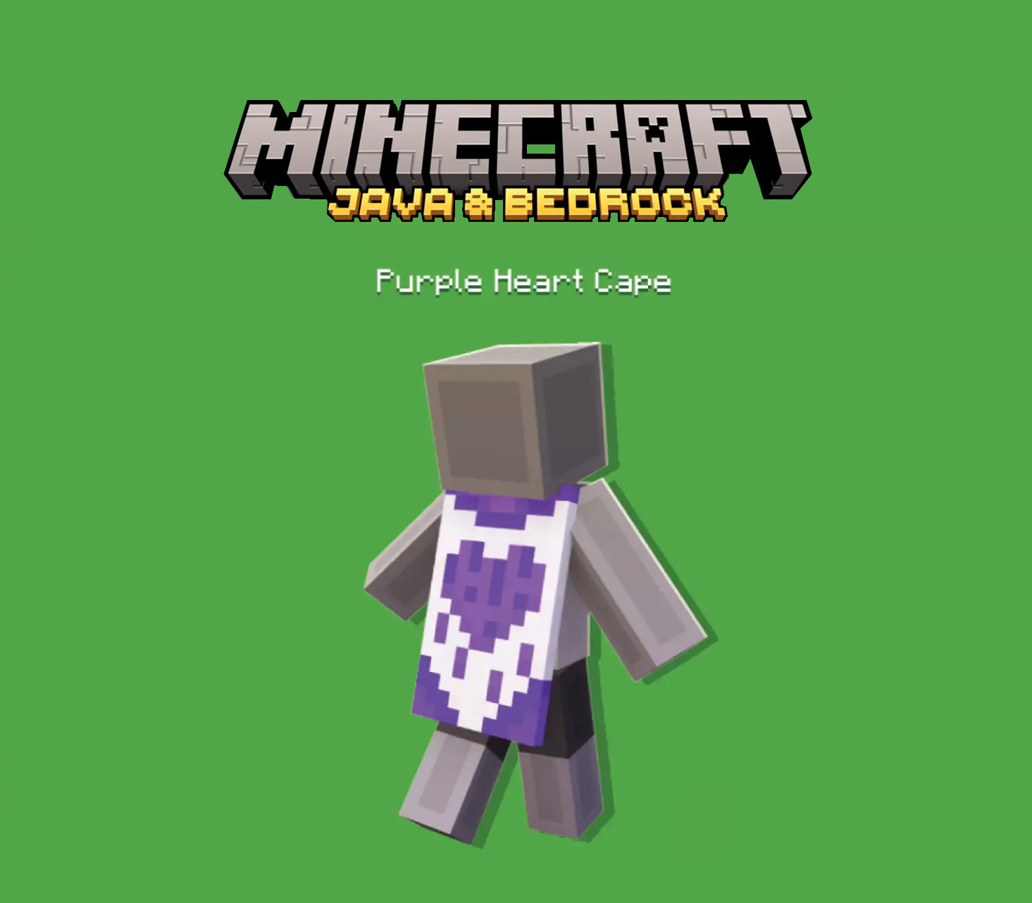 Minecraft Java & Bedrock Edition - Purple Heart Cape DLC XBOX One / Xbox Series X|S / PC CD Key Logo
