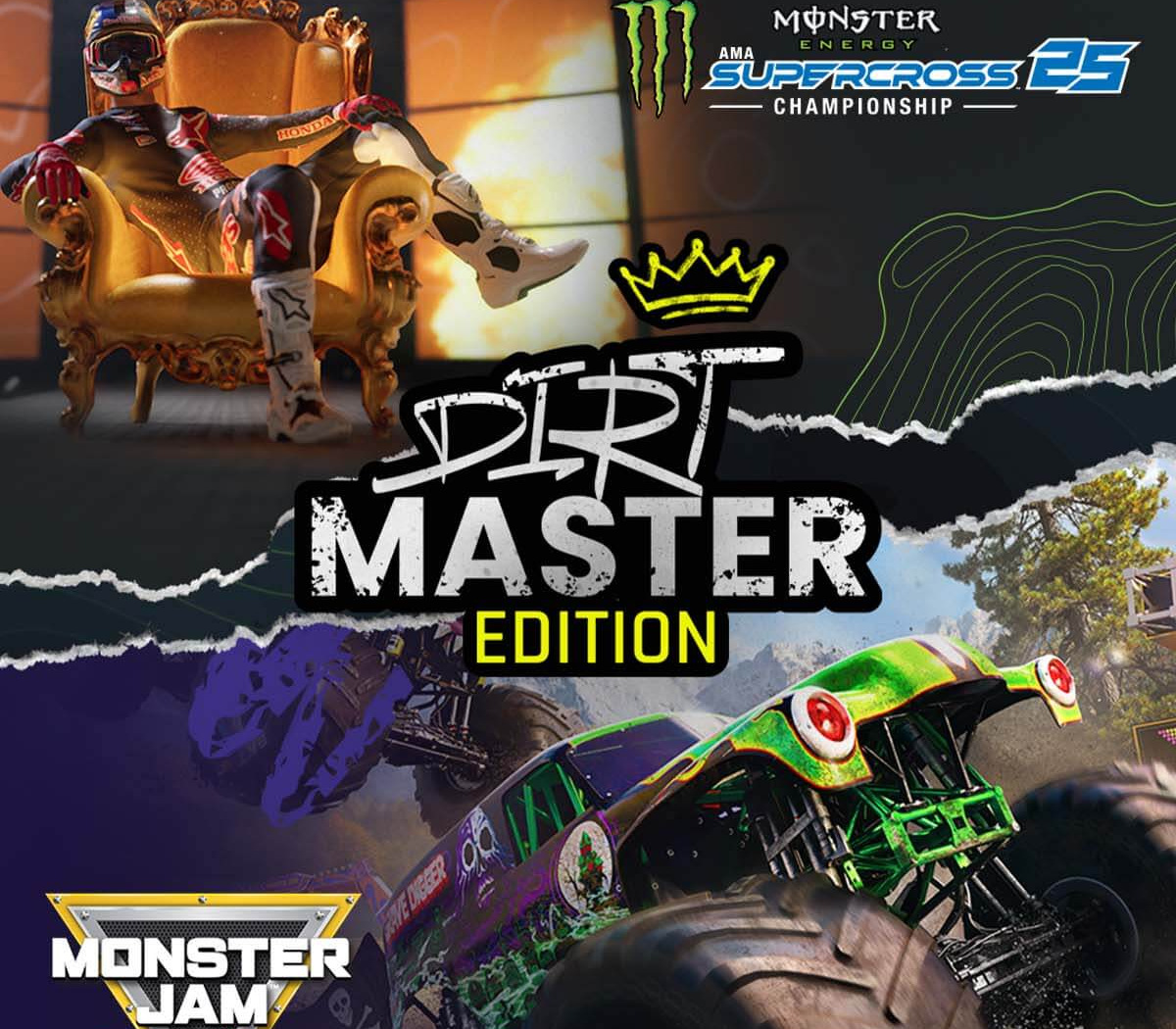 Monster Energy Supercross 25 X Monster Jam Showdown: Dirt Master Edition US XBOX One / Xbox Series X|S CD Key Logo