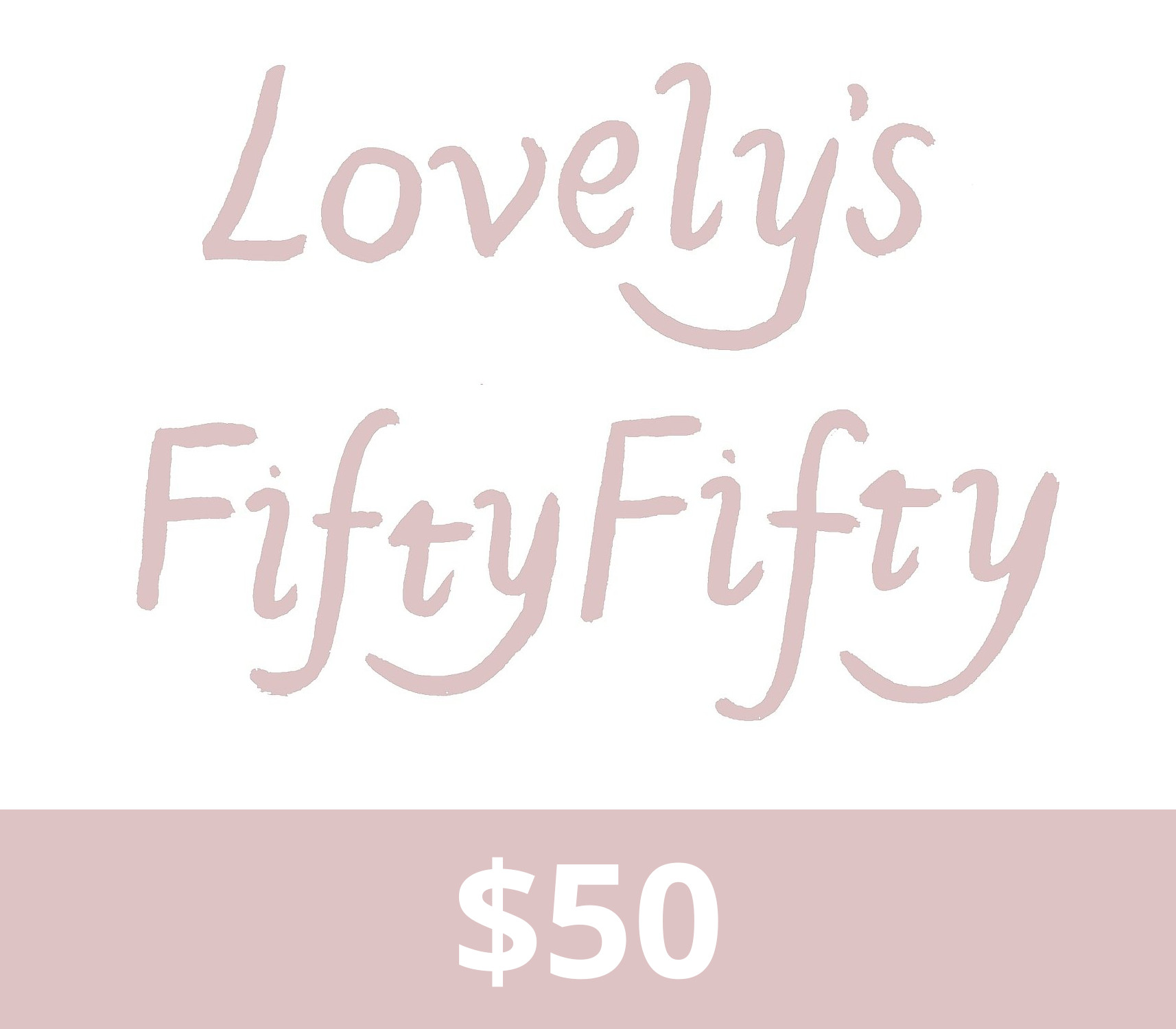 Lovely's Fifty Fifty US Logo