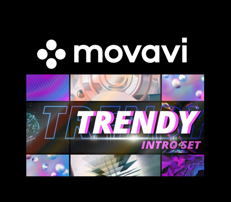Movavi Video Editor Plus 2021 Effects - Trendy Intro Set Steam CD Key Logo
