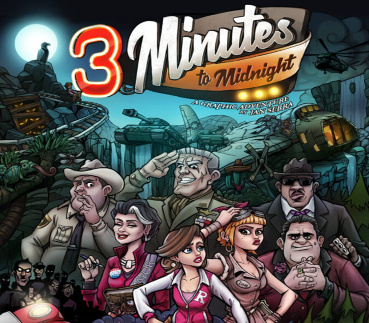 3 Minutes to Midnight - A Comedy Graphic Adventure PC Steam CD key Logo