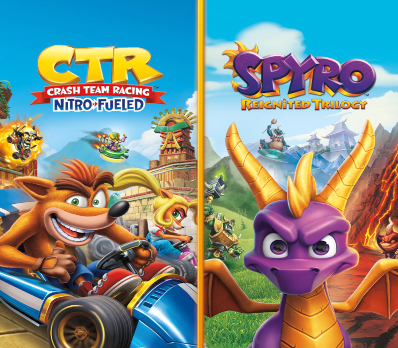 Crash Team Racing Nitro-Fueled + Spyro Game Bundle AR XBOX One / Xbox Series X|S CD Key Logo