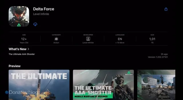Delta Force in App Store
